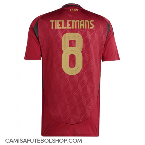 Camisa de time de futebol Bélgica Youri Tielemans #8 Replicas 1º Equipamento Europeu 2024 Manga Curta